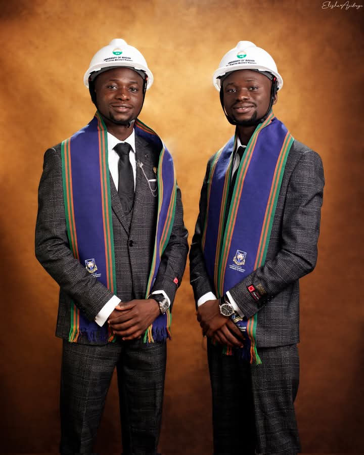 University of Ibadan twin graduates, Matthew & Matthias Busoye, achieve identical 3.94 CGPAs, topping Electrical Engineering and Faculty of Technology