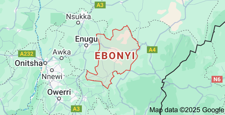 Aftermath of a herdsmen attack in Ebonyi, showing a rural community affected by violence, with damaged structures and displaced residents