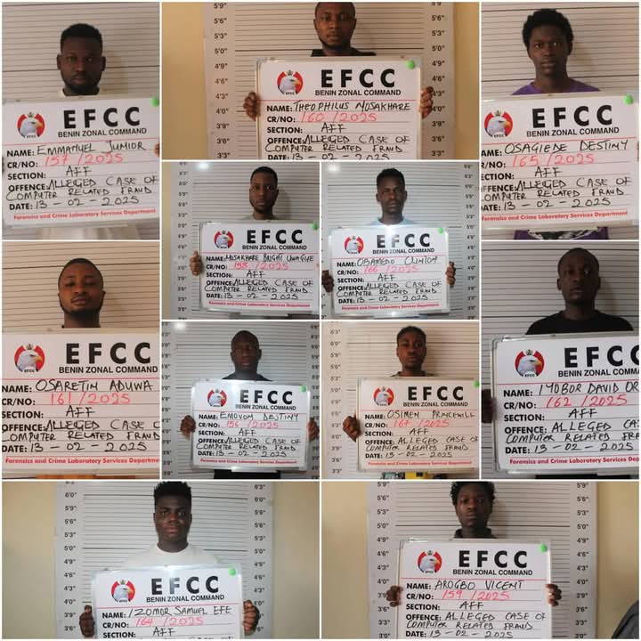 EFCC officials involved in the case against convicted internet fraudsters.