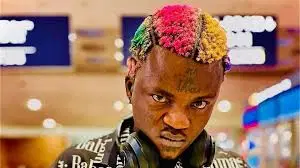 Mugshot or photograph of singer Portable (Habeeb Okikiola), wanted by Ogun State Police for alleged assault