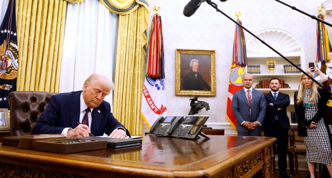 President Donald Trump addressing the United Nations, shortly before announcing the US withdrawal from the Human Rights Council