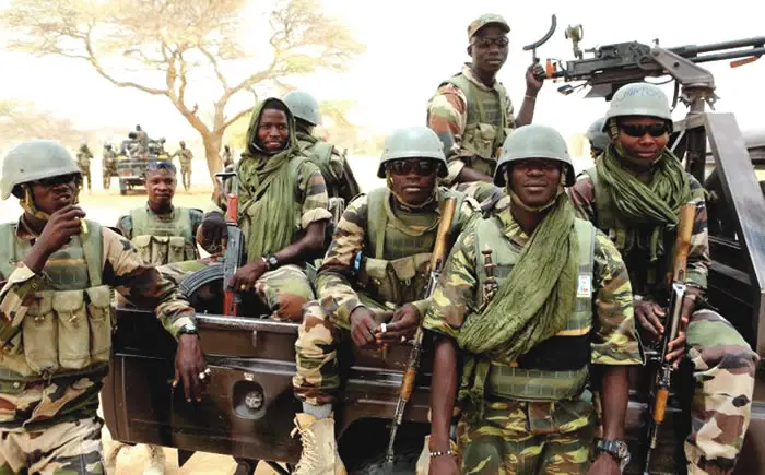 Weapons and ammunition seized during military operations against terrorists