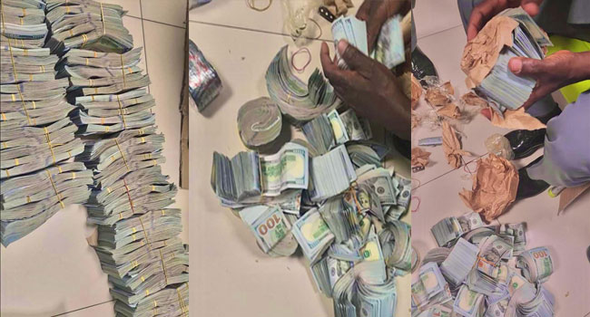 Nigerian Customs intercepts over $1.1M and SR135,900 in undeclared currency hidden in date packages. The suspect was convicted, and the funds forfeited.