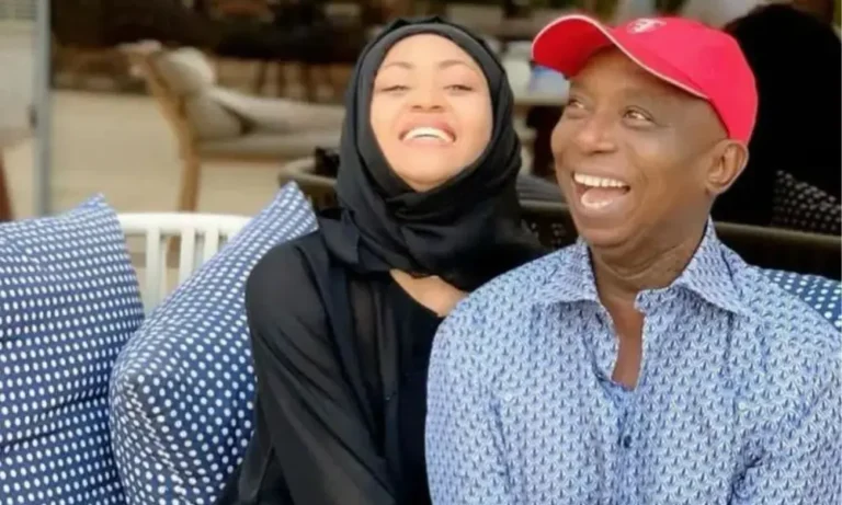 Senator Nwoko denies split rumors with Regina Daniels, announcing they expect their third child. Couple celebrates 6th anniversary amidst speculation.