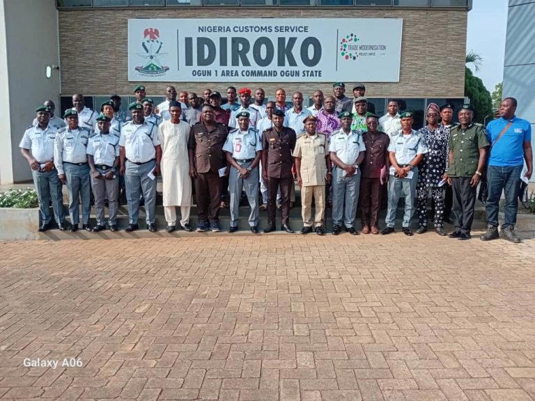 Nigeria, Benin Republic customs officials discuss trade.