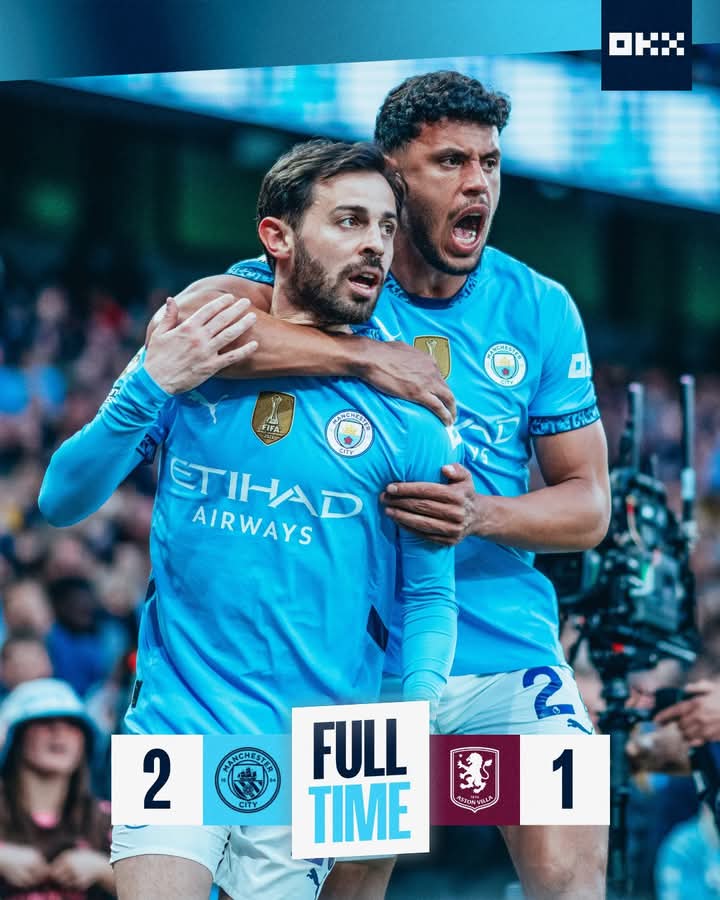 Late Nunes goal secures vital 2-1 Man City against Villa win at Etihad. City move to 3rd, boosting top-four hopes. Read the match report