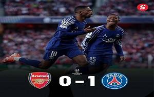 PSG take 1-0 advantage in PSG Arsenal Champions League semi first leg. Dembele scores lone goal, VAR intervention denies Arsenal leveler