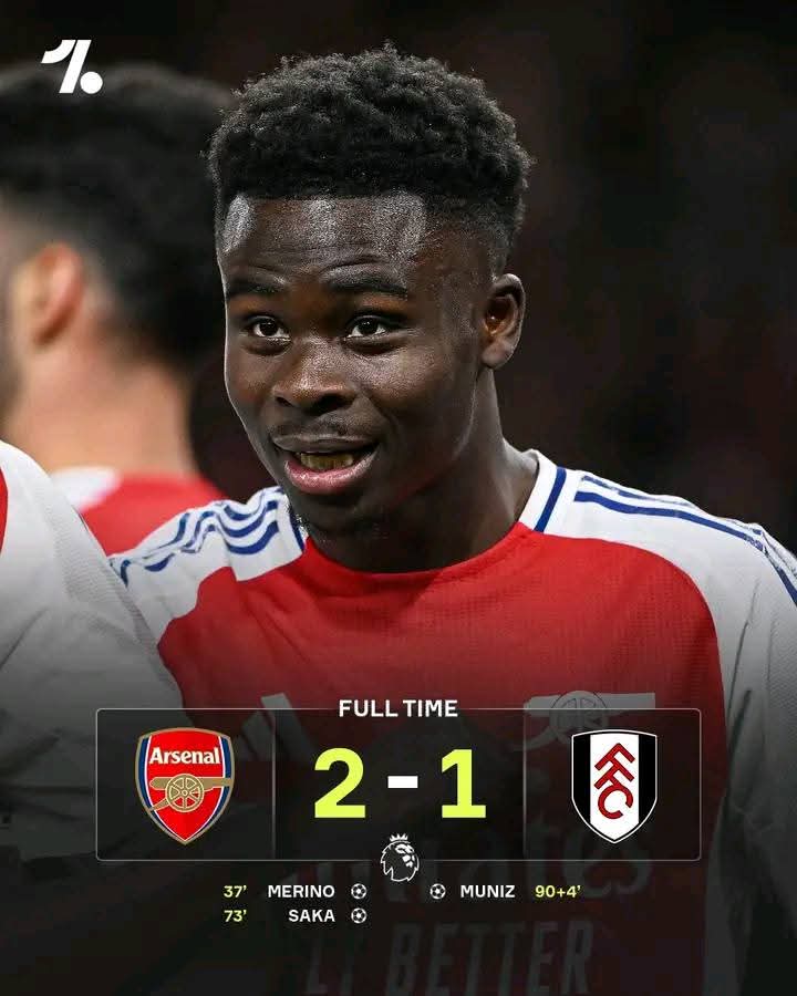Saka return sparks crucial Arsenal victory 2-1 vs Fulham. Read how the winger scored on comeback to help secure the win. Full report.