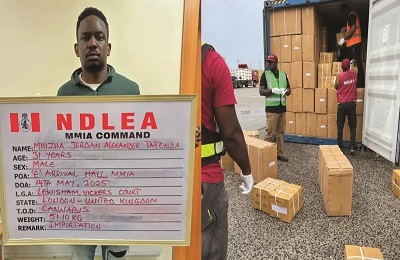 NDLEA drug trafficking crackdown nets ₦6.5bn in drugs. Major drug seizure Nigeria includes opioids, codeine at ports. Airport arrests expose syndicate.