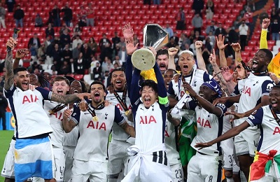 Tottenham crowned Europa League Champions! Epic 1-0 win over Man Utd in Bilbao. Brennan Johnson's decisive goal seals famous trophy