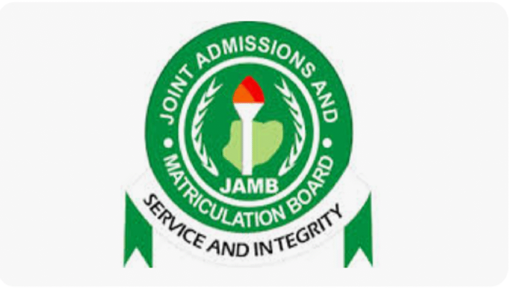 JAMB examination hall with students taking computer-based UTME test, showing standardized testing environment