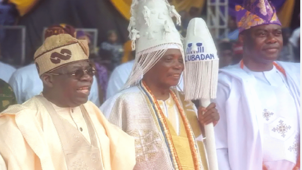 Traditional chiefs and political leaders gathered at the 44th Olubadan coronation ceremony in Ibadan, Oyo State